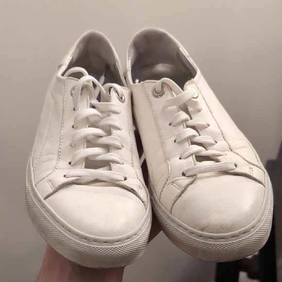 Zvelle White Leather Sneakers - Picture 2 of 9